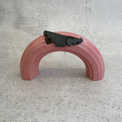 Jenni Oh - Small Semicircle Sculpture in Pink - December 2023
