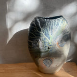 Vessel w/ Shell Marks #04 - Ellipsoid - Wood Fired - Ash Glaze - July 2024