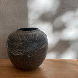 Vessel w/ Shell Marks #03 - Orb - Wood Fired - Ash Glaze - July 2024