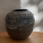 Vessel w/ Shell Marks #03 - Orb - Wood Fired - Ash Glaze - July 2024