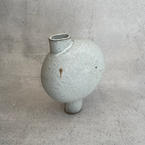 Emma Young - Pedestal "Pod" Vase in White - Medium - December 2023