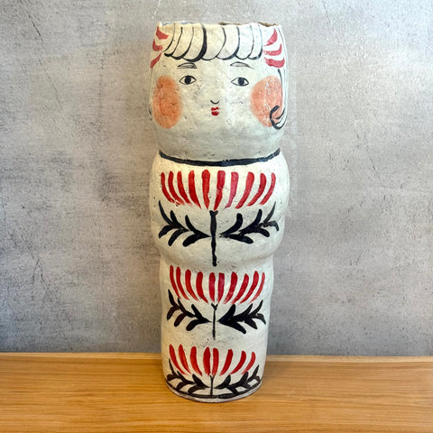 Kokeshi Vase / Sculpture - "Ferns" - XXL • serious PLAY