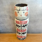 Kokeshi Vase / Sculpture - "Ferns" - XXL • serious PLAY
