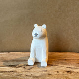 Polar Bear (Sitting) - Large - Japanese Carved Wooden Figure