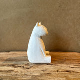 Polar Bear (Sitting) - Large - Japanese Carved Wooden Figure