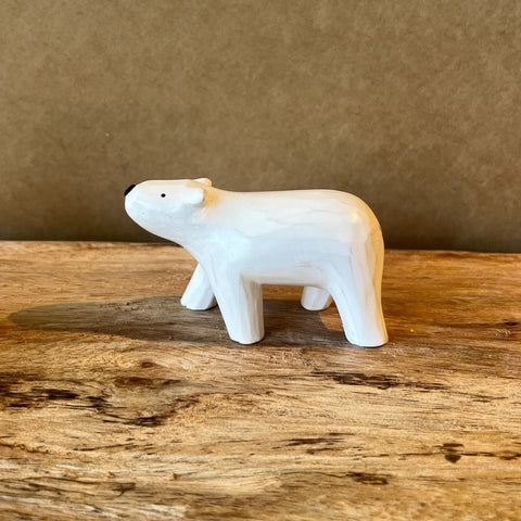 Polar Bear (Walking) - Small - Japanese Carved Wooden Figure