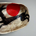 Red Dot Dish - Deer with Kintsugi • Feb25