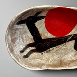 Red Dot Dish - Deer with Kintsugi • Feb25