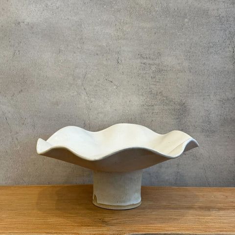 Pedestal Bowl #02 - "Wave" - Large • Jan25