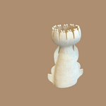 "Art Nouveau Flower in White" Vase - Medium