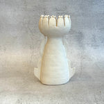 "Art Nouveau Flower in White" Vase - Medium