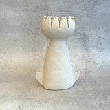 "Art Nouveau Flower in White" Vase - Medium