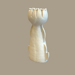 "Art Nouveau Flower in White" Vase - Medium