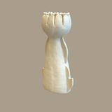 "Art Nouveau Flower in White" Vase - Medium