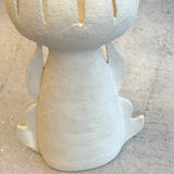 "Art Nouveau Flower in White" Vase - Medium