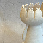 "Art Nouveau Flower in White" Vase - Medium