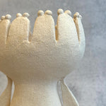 "Art Nouveau Flower in White" Vase - Medium