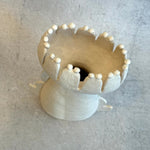 "Art Nouveau Flower in White" Vase - Medium