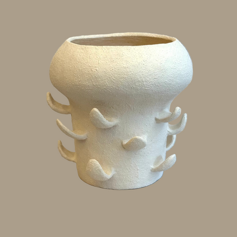 "Artichoke in White" Vase - Medium