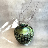 "Loop de Loop" Vase in Olive Green - Large