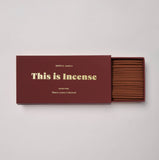 This Is Incense - "Heartfire" - Tobacco, Lemon, Cedarwood
