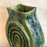 Vase - Medallion / Scroll - Green Wash - XL