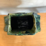 Vase - Medallion / Scroll - Green Wash - XL