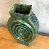 Vase - Medallion / Scroll - Green Wash - XL
