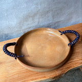 Terracotta Platter - Blue/Pink Woven Handles