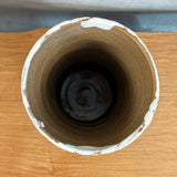 Cylinder Vase - White Drip - Tall