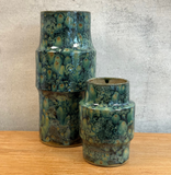 Cylinder Vase - Green Speckle - Large