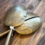 "Solar" Salad Servers - Solid Brass - Large