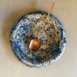 "Dimple" Platter in "Blue Ocean" Speckle - Large