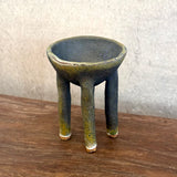 Four Footed Bowl - Dark Green Speckle - XS