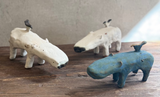 Hippo Figure + Bird | XL #01 - White