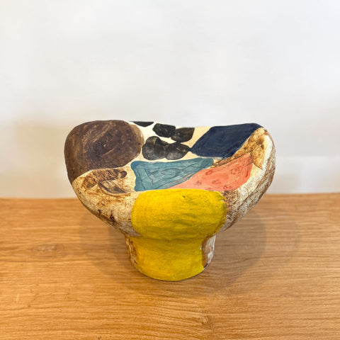 Multi-Coloured Pedestal Bowl / Sculpture • May25