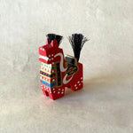 Japanese Vintage Wooden Horse - Red - Small