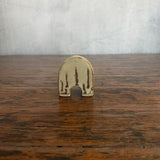 Arched Totem - White + Stripes - XS