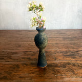 Pedestal "Pod" Bud Vase - Blue/Green Speckle - XS