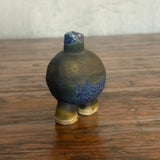 Footed "Pod" Bud Vase - Royal Blue Speckle - XS