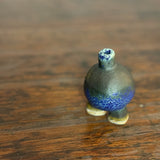 Footed "Pod" Bud Vase - Royal Blue Speckle - XS
