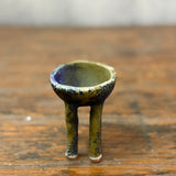Four Footed Bowl - Dark Blue Speckle - XS