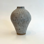 Amphora Vase #04 - Carved - White - Medium