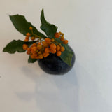 Wall Vase - Black Glaze - Small