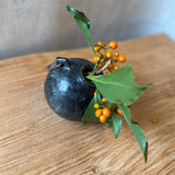 Wall Vase - Black Glaze - Small