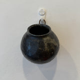 Wall Vase - Black Glaze - Small