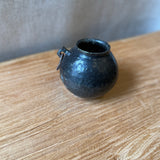 Wall Vase - Black Glaze - Small