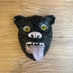 Ceramic Bear Face - Pink Tongue