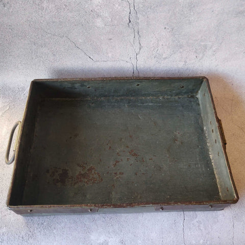Rustic Iron Tray with Handles - Rectangular