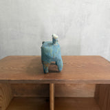 Hippo Figure + Bird | Large - Pale Blue